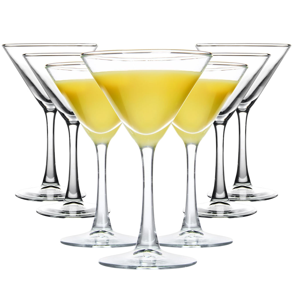 Clear Cocktail Glasses Set of 7, 6 Ounce Y369