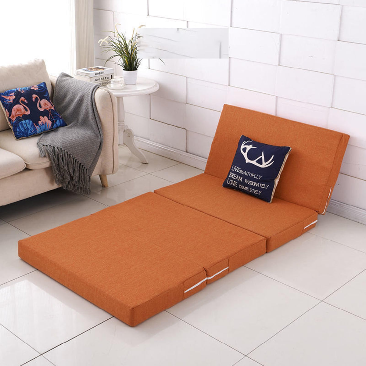Folding Memory Foam Mattress with Washable Fabric Cover G3572
