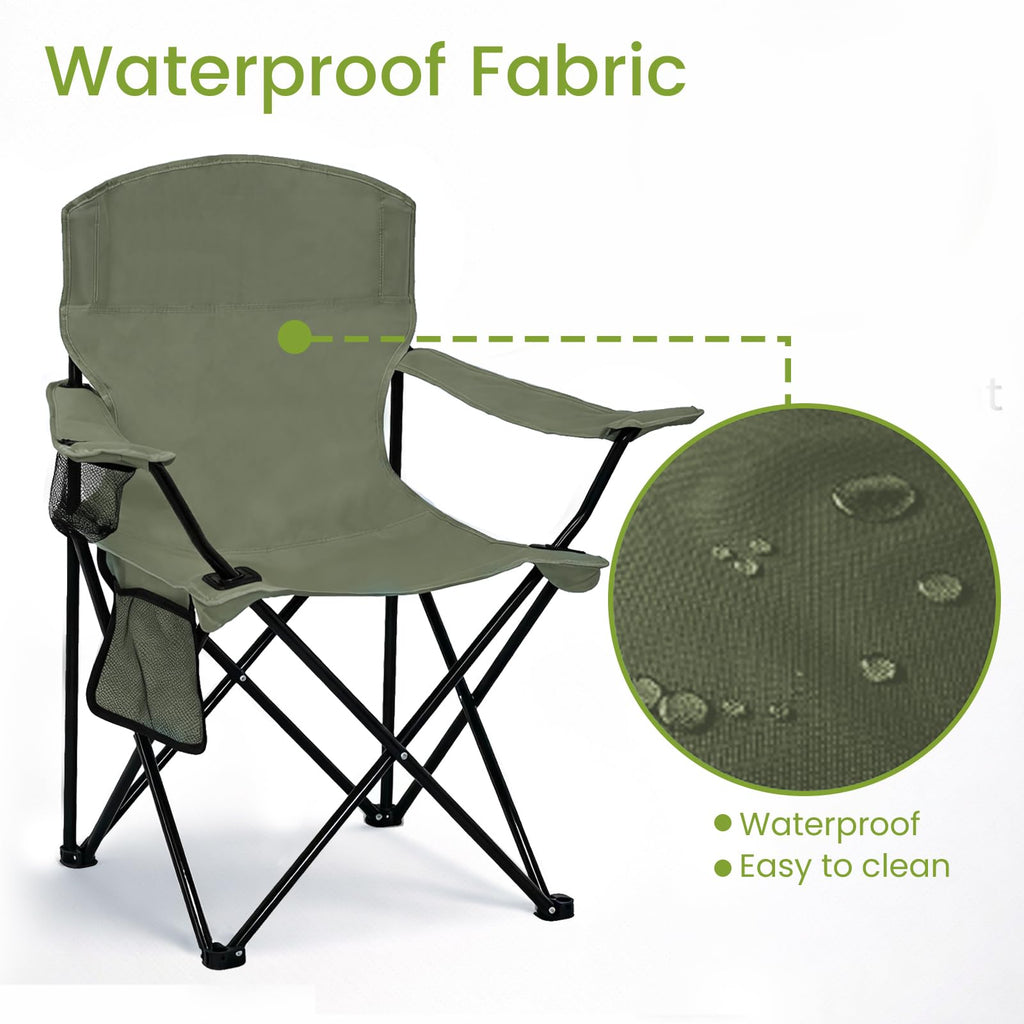 Camping Chair 2 Pack Portable Folding Chair Green Y2124