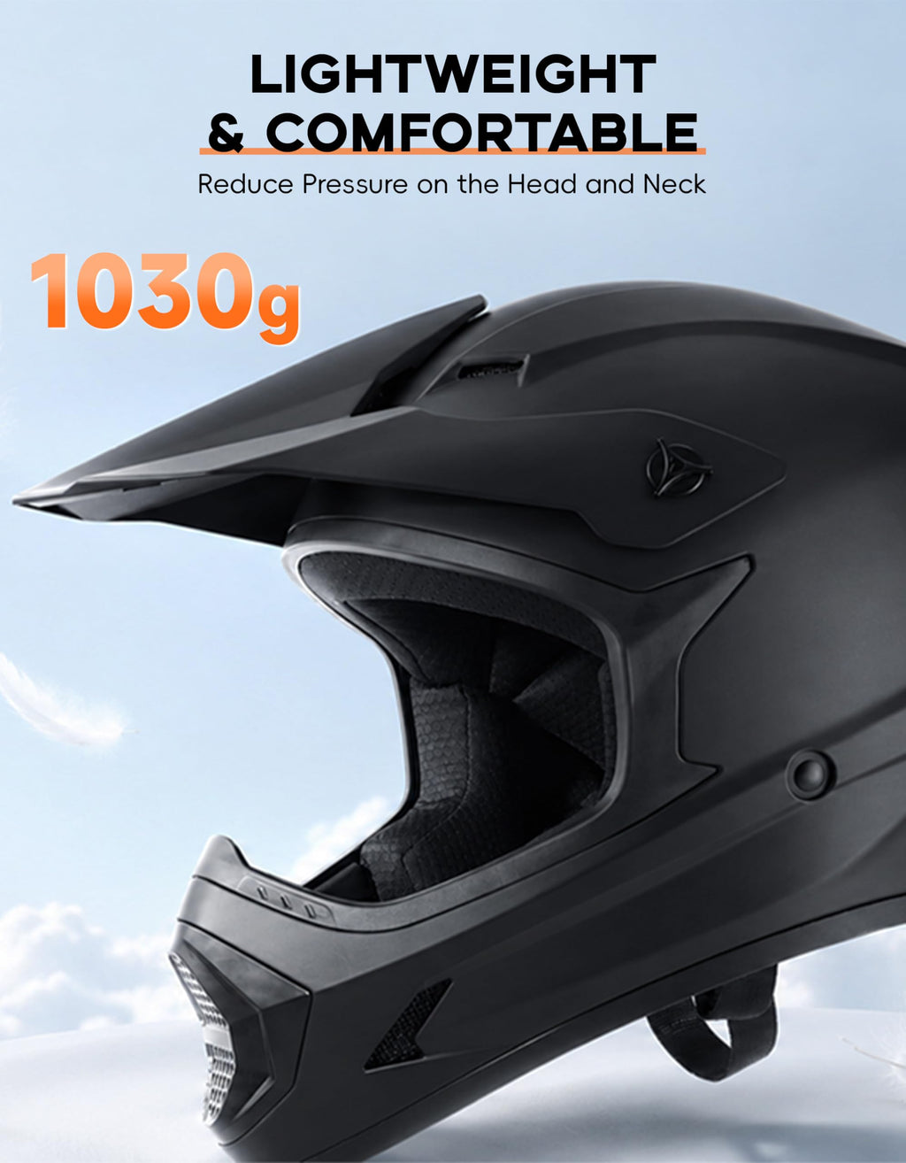 Black Youth Kids Full Face Motocross Helmet L48615