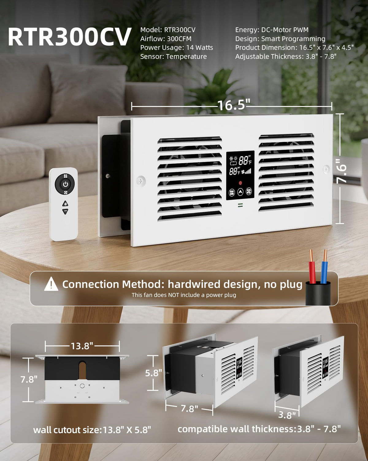 Reversible Room to Room Fan C148