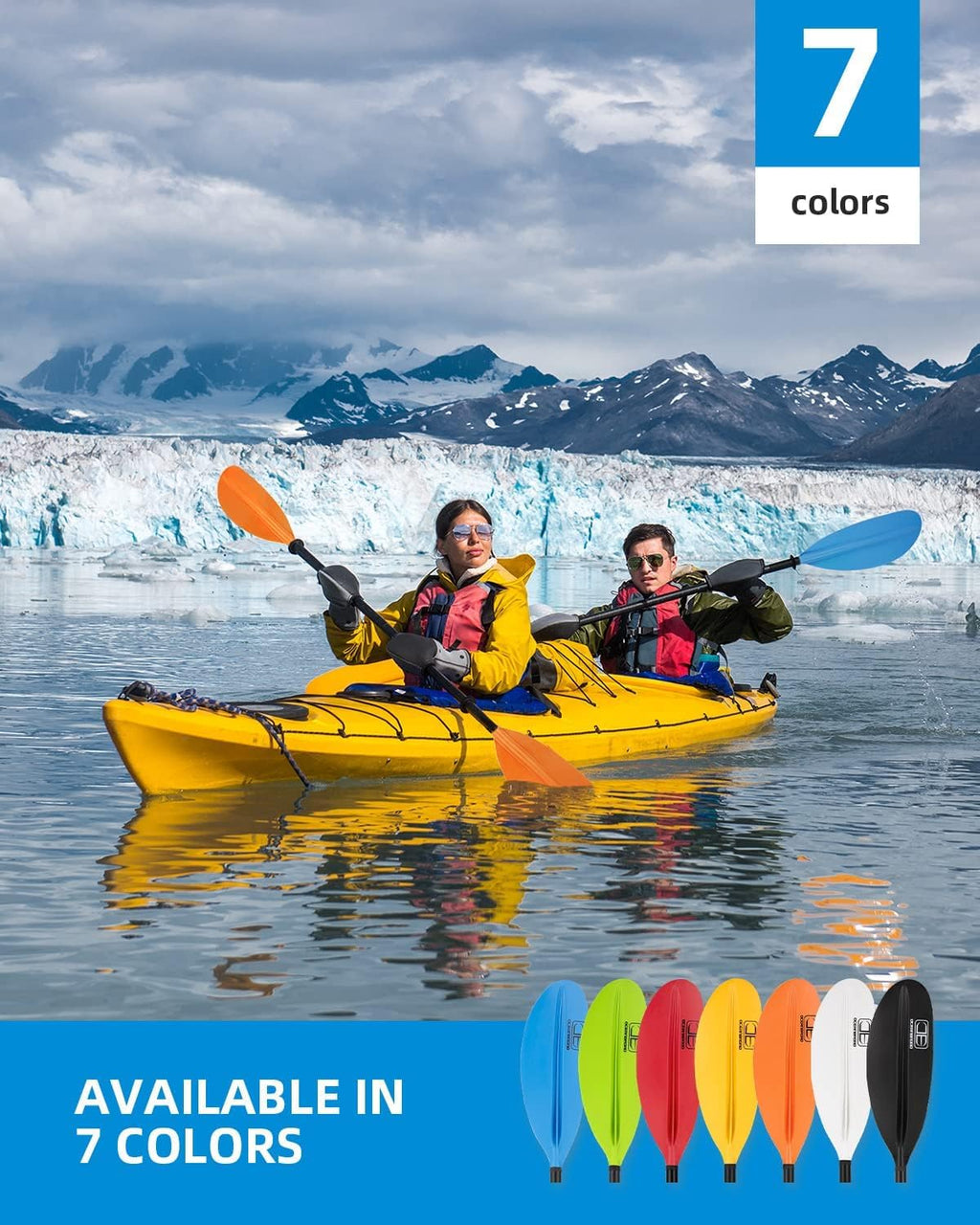 Carbon Fiber Kayak Paddle 90.5in/230cm with Paddle Leash A9793