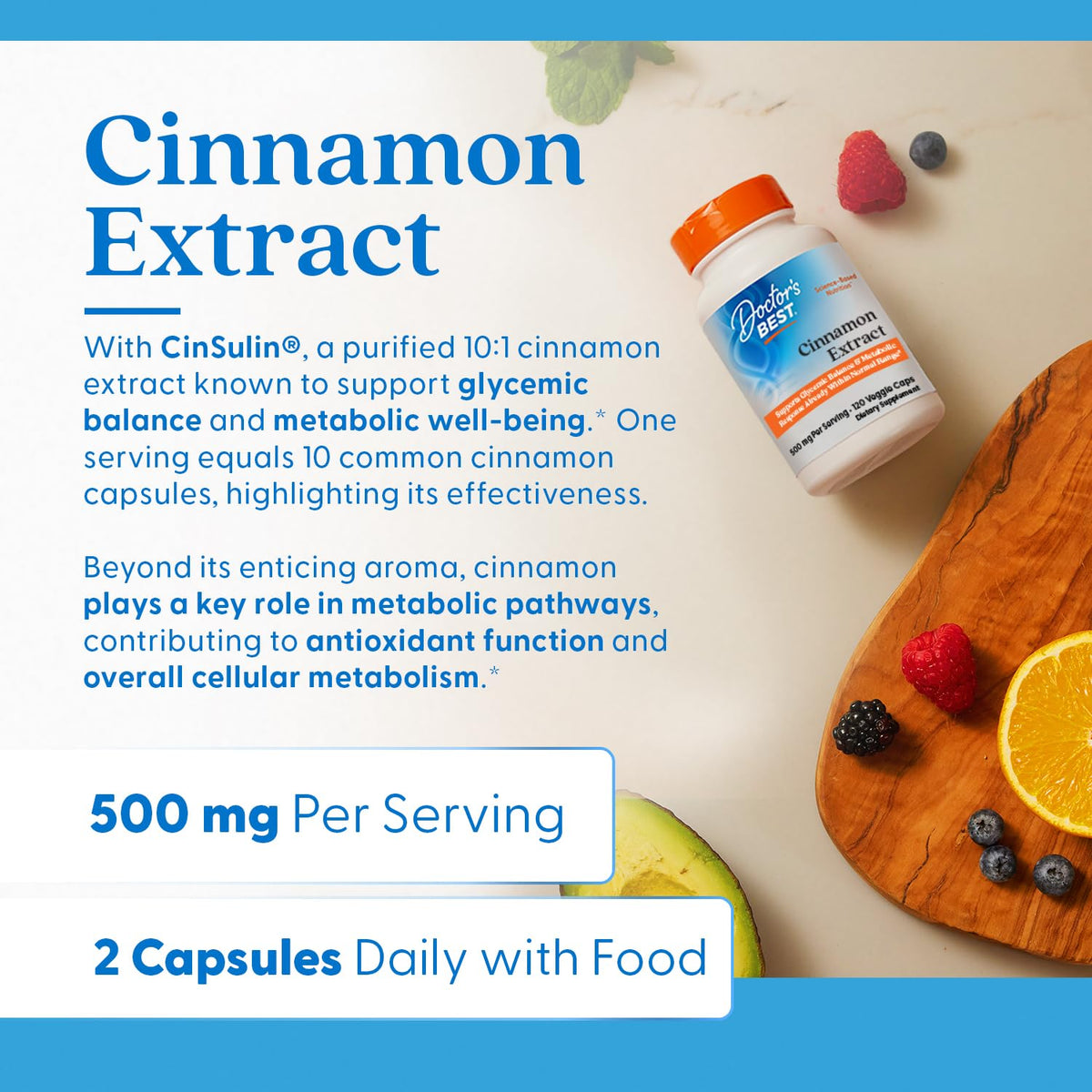 Cinnamon Bark Extract Capsules, 120 Veg Caps Z3034