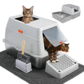 Stainless Steel Extra Large Top Entry Cat Litter Box Set H22471