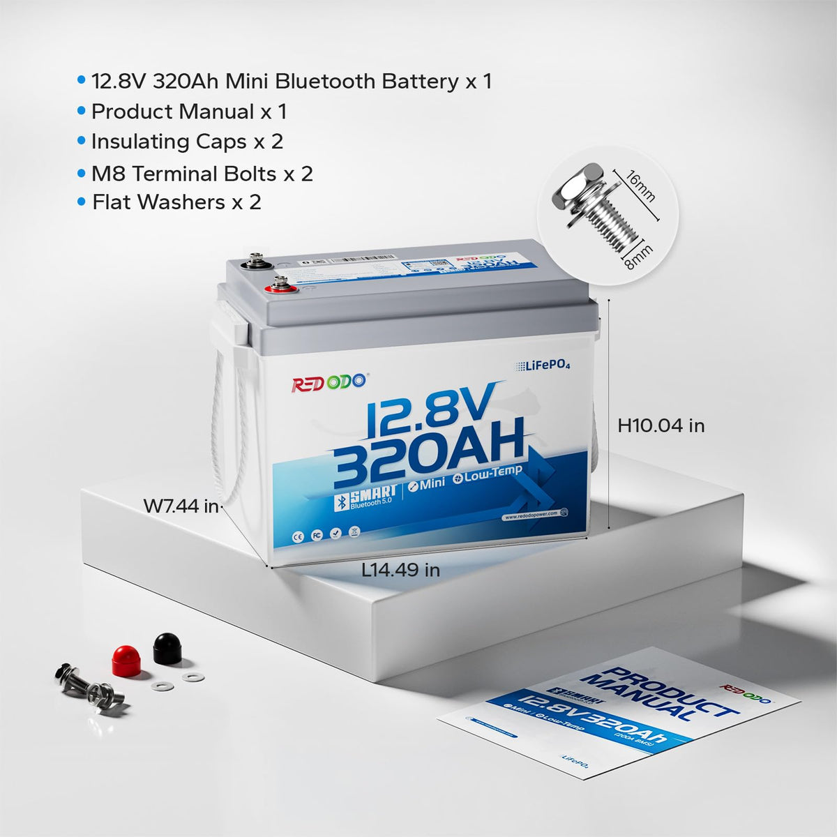 12V 320Ah LiFePO4 Battery H77558