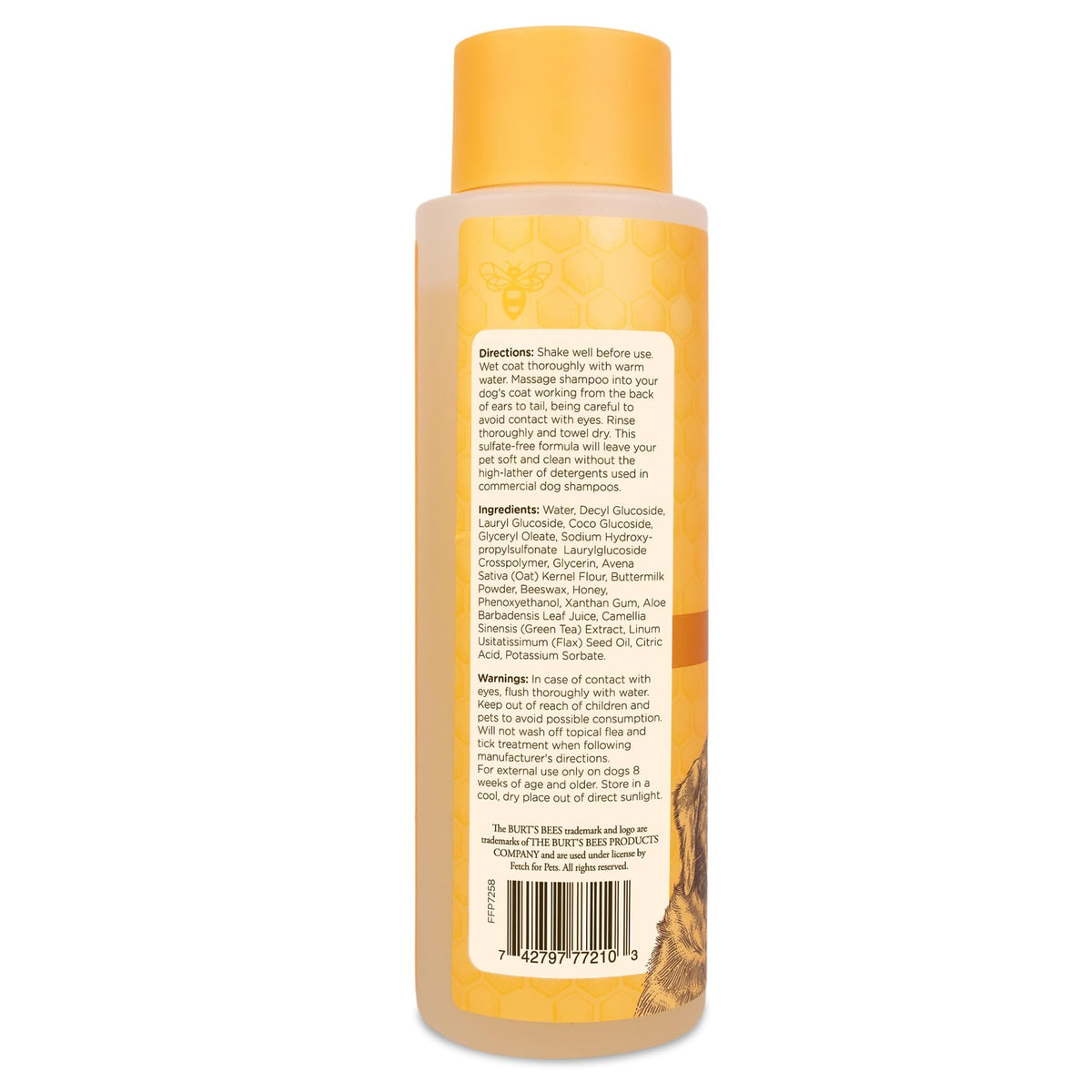 Oatmeal Dog Shampoo with Honey, Unscented, 16 Fl Oz L392