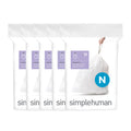 100 Count Drawstring Kitchen Trash Bags, 40-50 Liter, White R68959