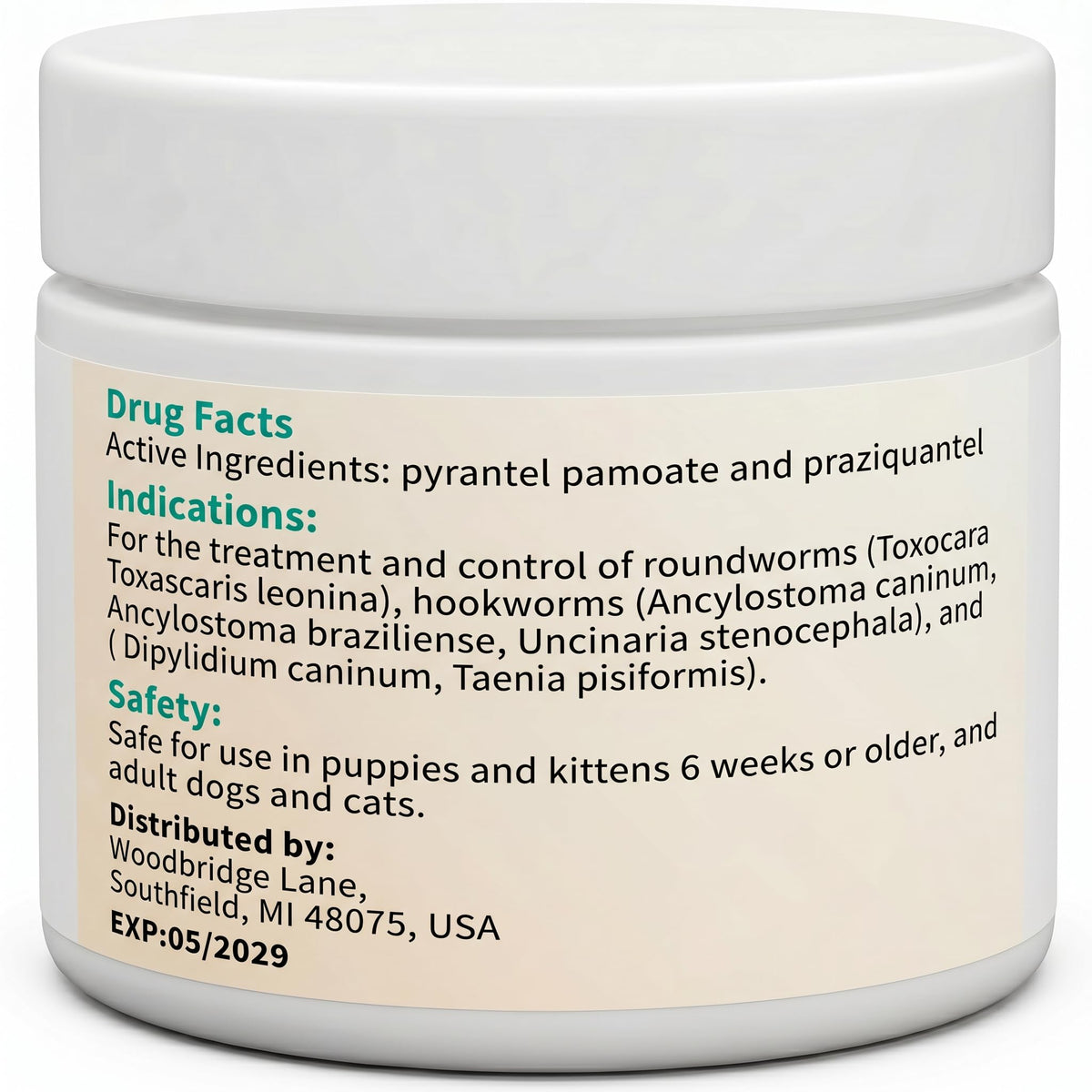 3-Way Dewormer for Dogs & Cats with Praziquantel & Pyrantel Pamoate M10944