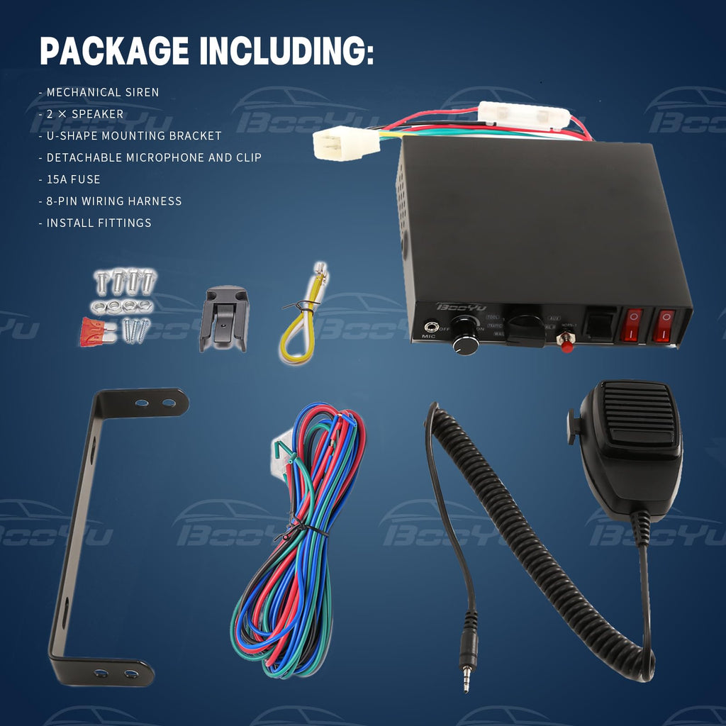 12V 400W Warning Emergency Siren PA System R79034
