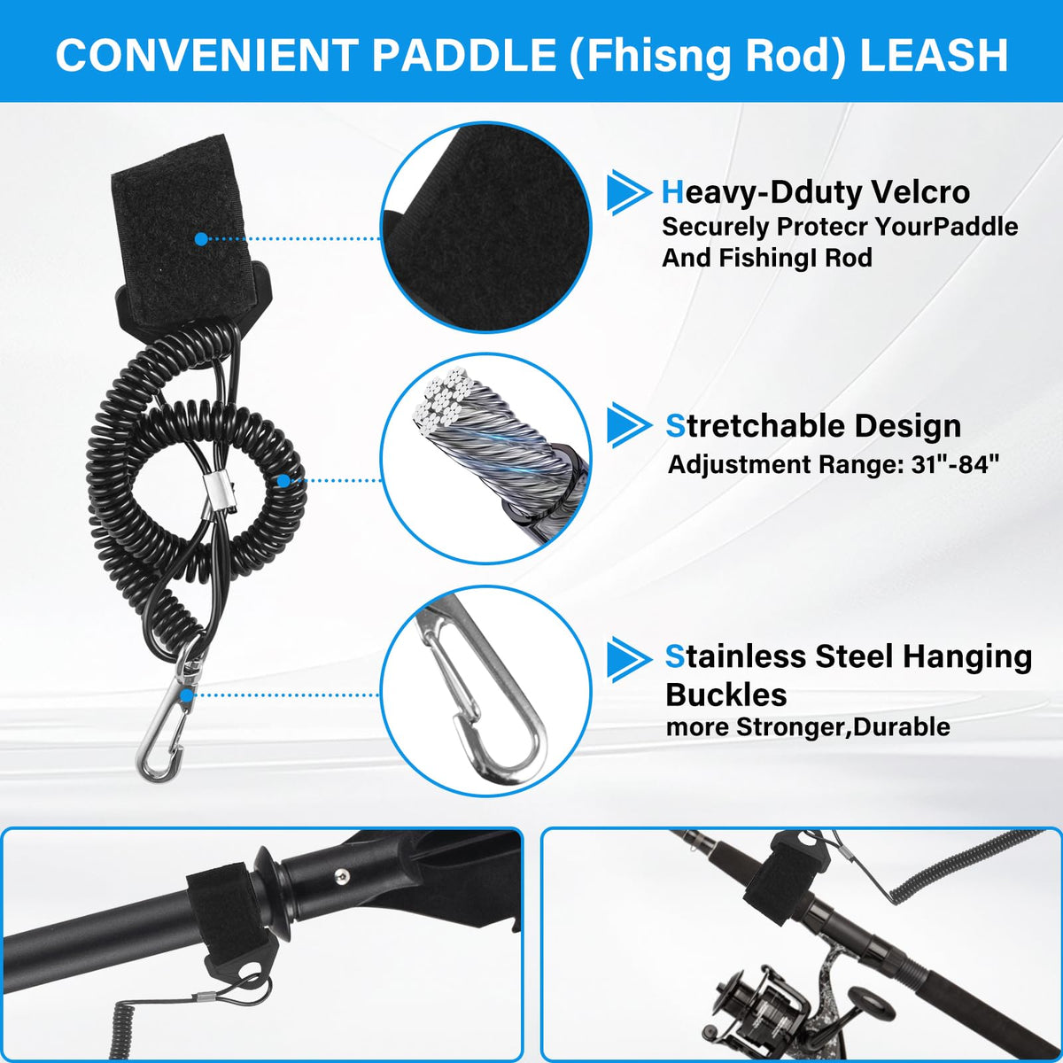 Adjustable Kayak Paddle with Paddle Leash A72031