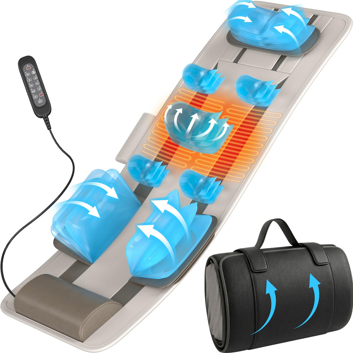 Full Body Massage Mat with Heat, Foldable E2553