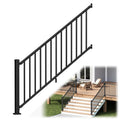1 Pack 36 in. H x 6 ft. W Aluminum Stair Railing Kit with Post Y45654