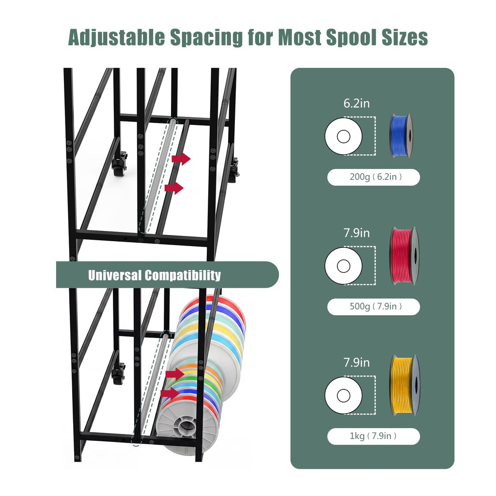 Filament Storage Rack with Wheels Y9871