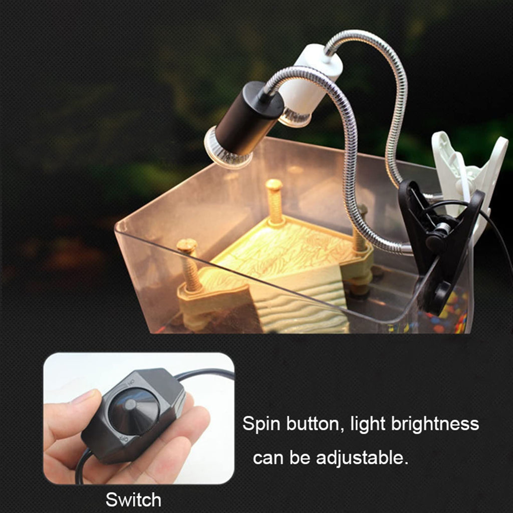 E27 Reptile Heat Lamp Clip-on Bulb Lamp Holder O3621