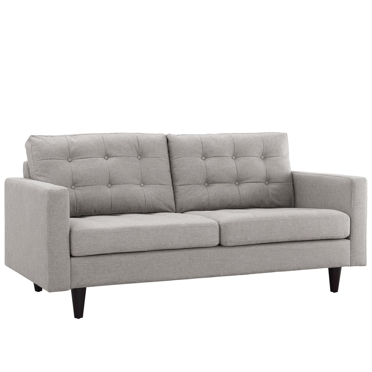 Light Gray Upholstered Fabric Loveseat R5326