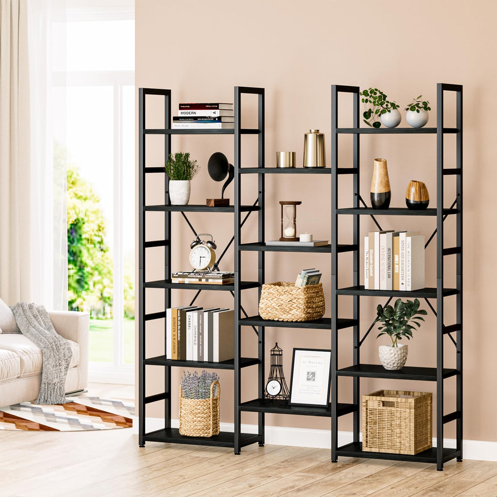 Black 5 Tier Bookshelf P54120