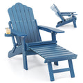 Folding Adirondack Chair with Adjustable Backrest and Ottoman P7041