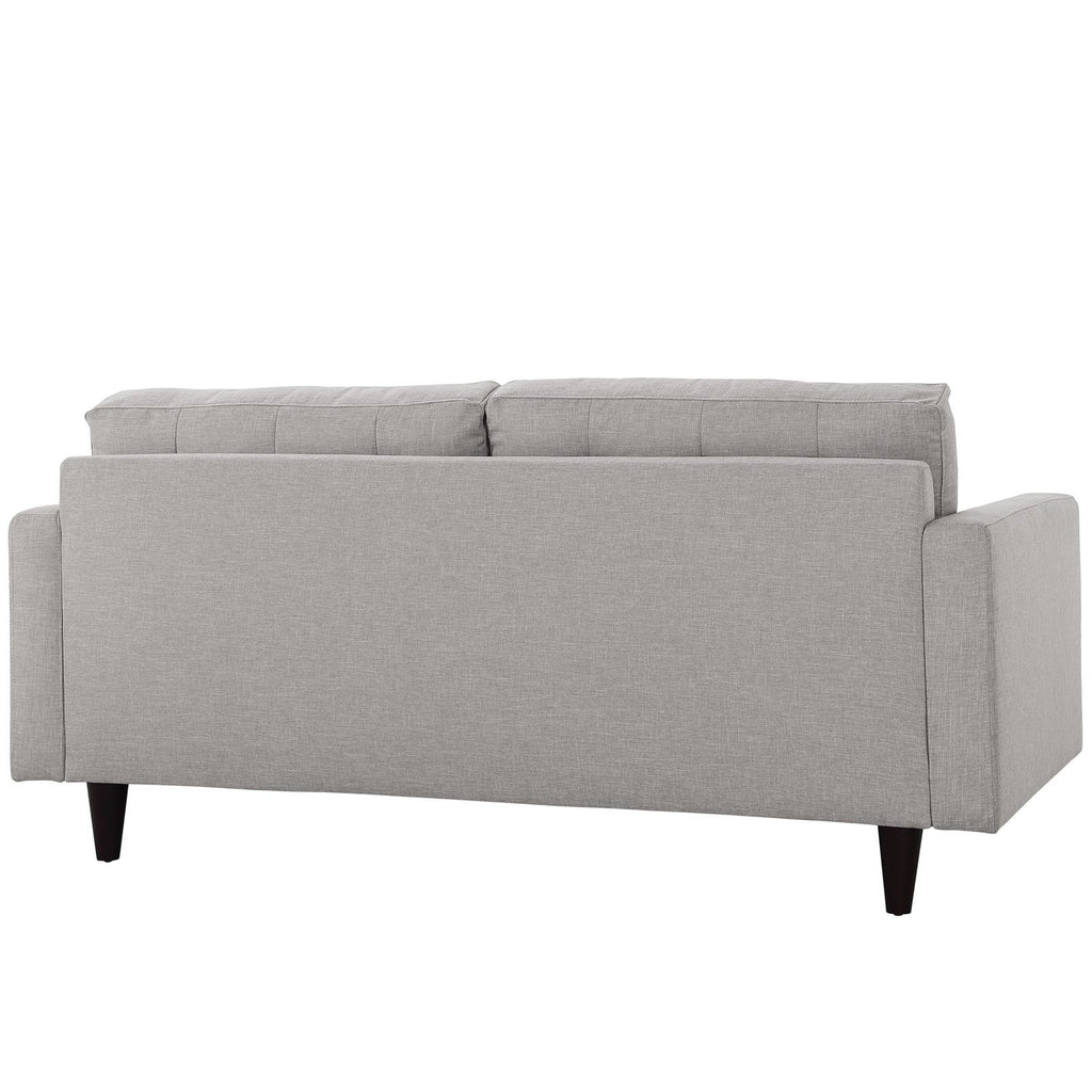 Light Gray Upholstered Fabric Loveseat R5326