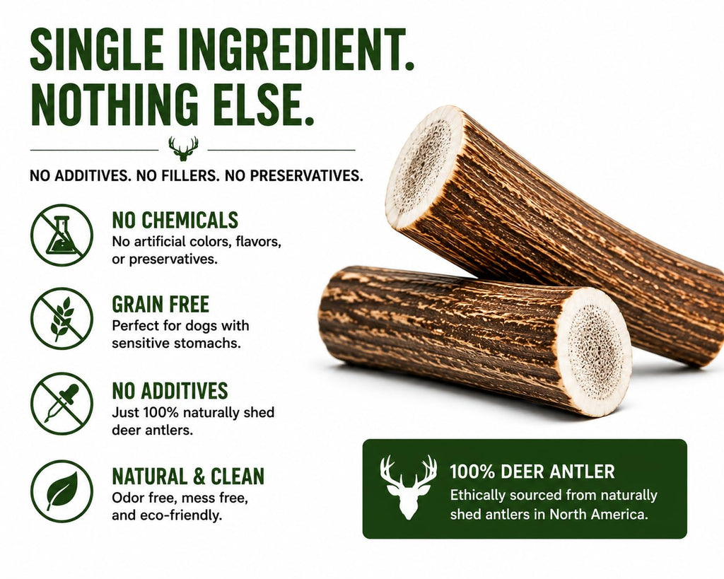 Deer Antler Dog Chews One Pound B863