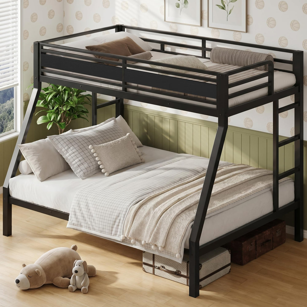 Black Twin Over Full Size Bunk Beds G61287