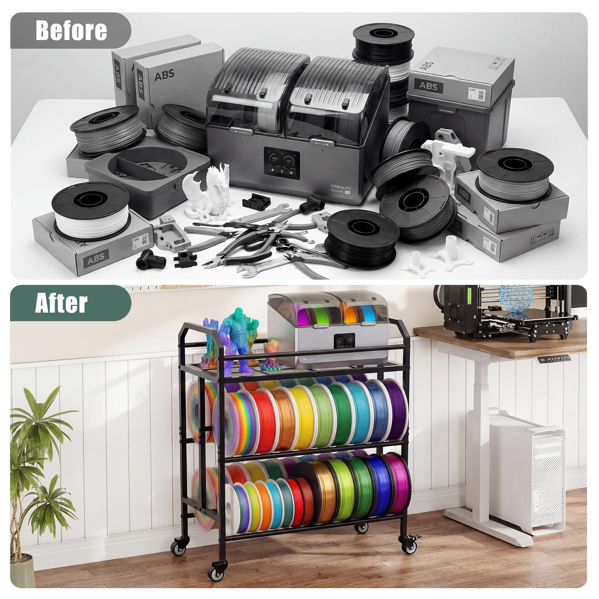 Filament Storage Rack with Wheels Y9871
