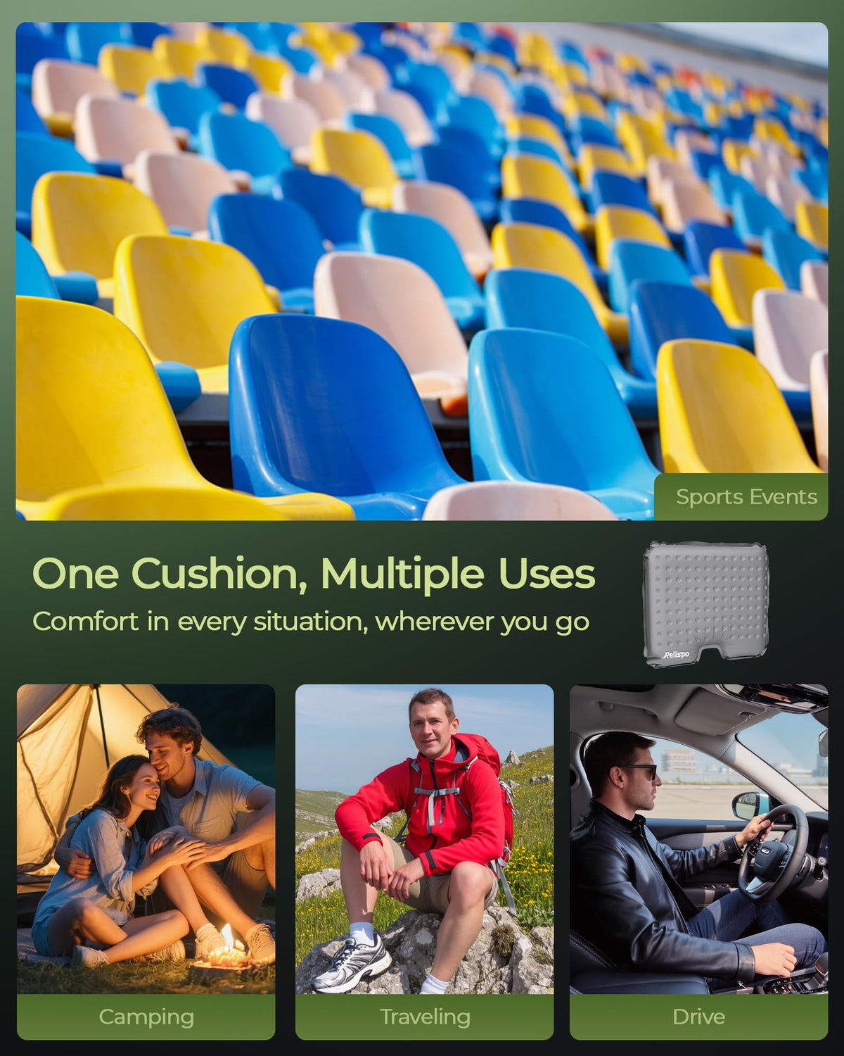 Inflatable Stadium Seat Cushion P50924