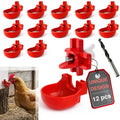 12-Pack Chicken Water Nipples with Cups A63054