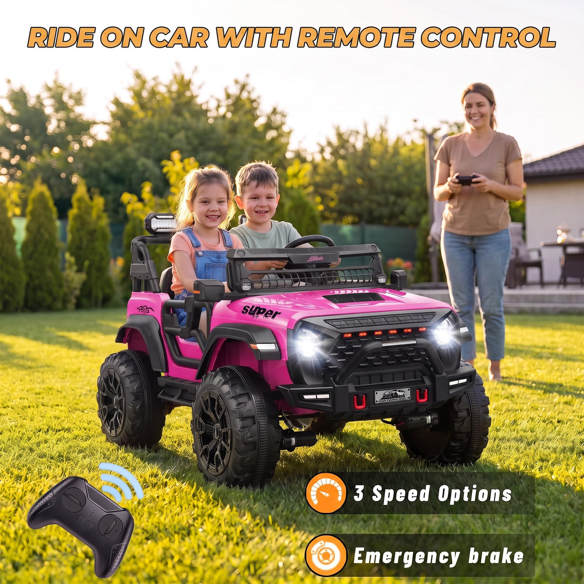 24V 2 Seater Pink Ride on Toy C884014
