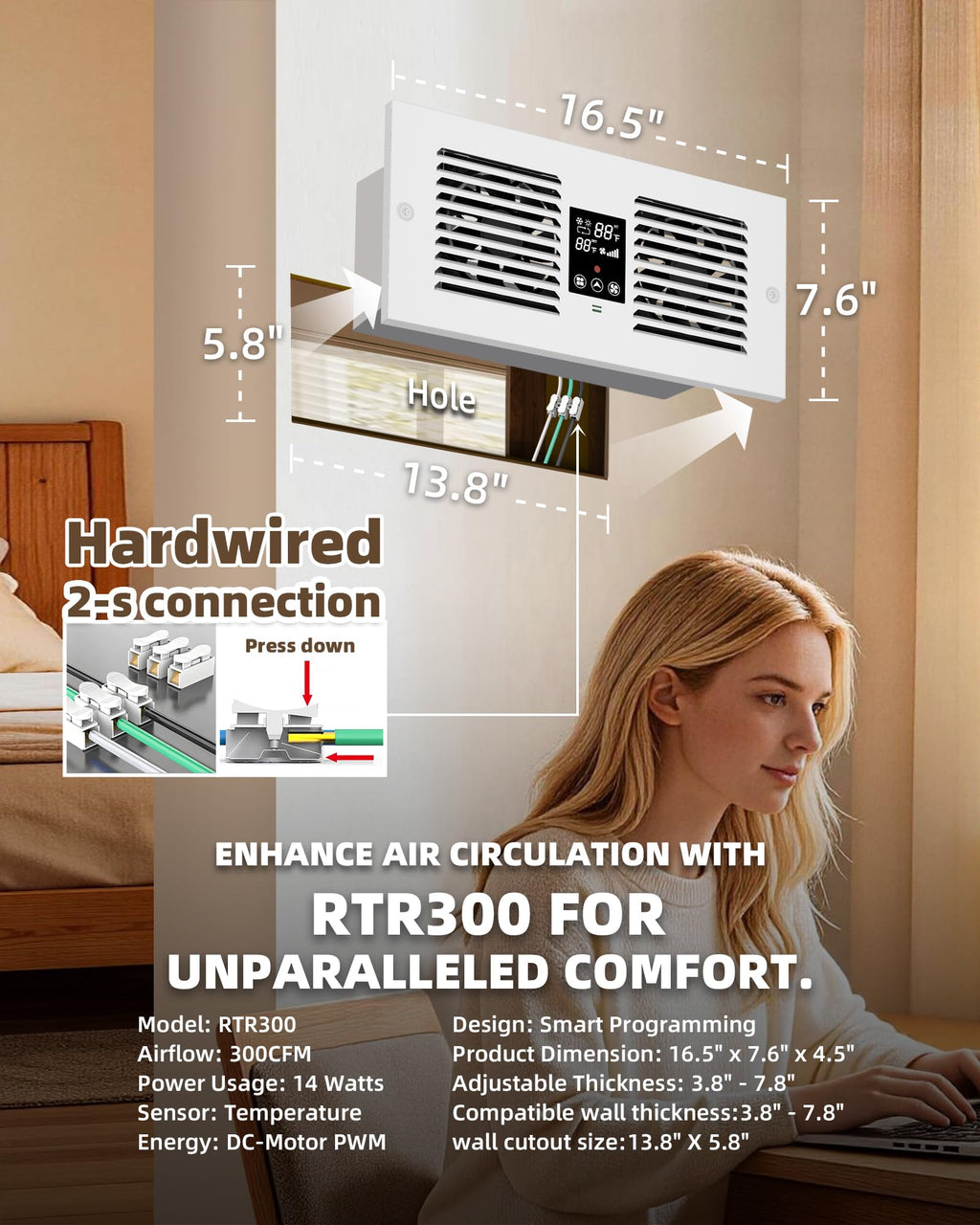 Reversible Room to Room Fan C148