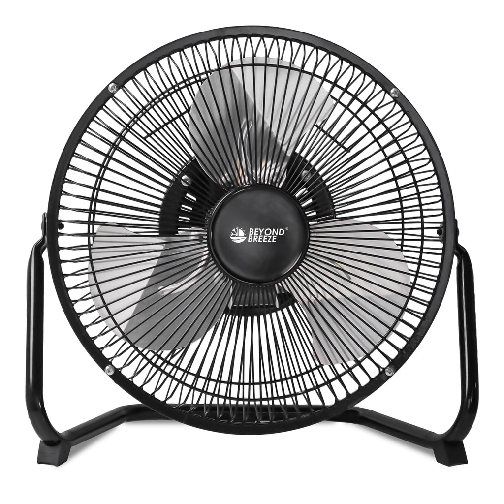 9 Inch Black Metal Floor Fan S2039