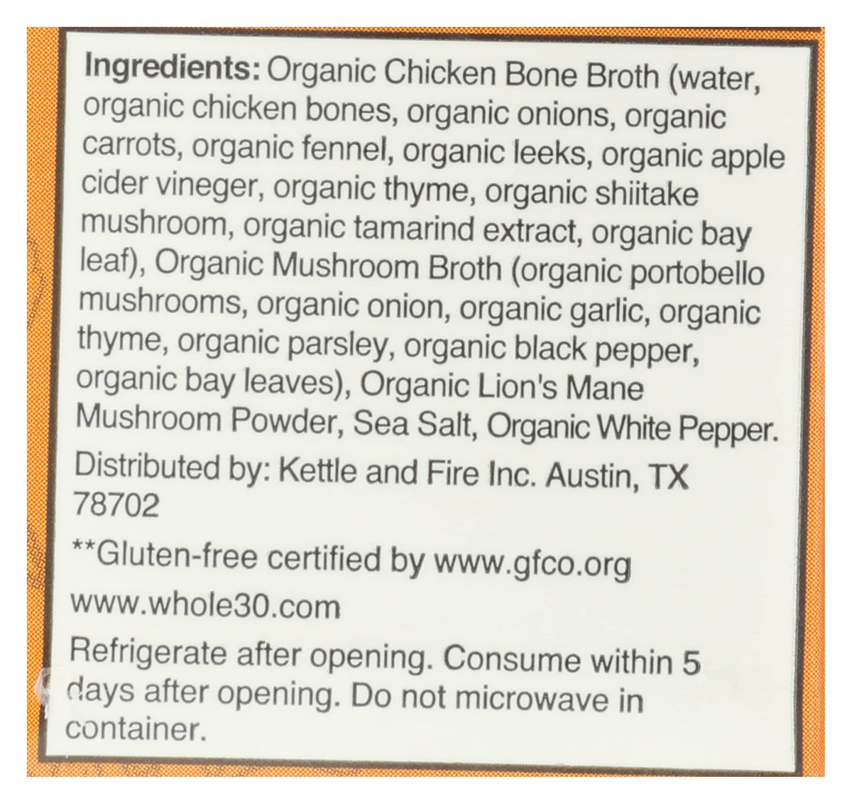 Mushroom Chicken Bone Broth 10g Protein Gluten Free 16.9 Oz Pack of 6 I1786