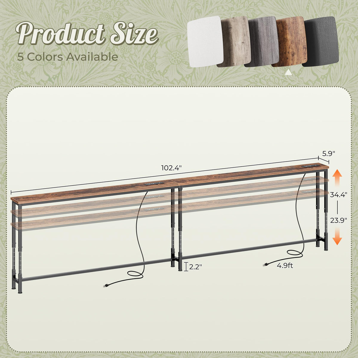 Sofa Table with Power Outlets M9250