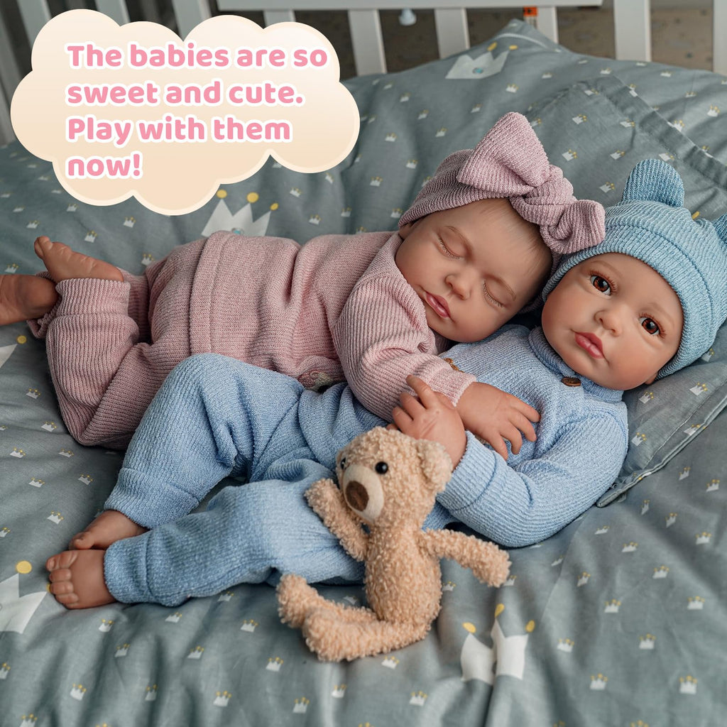 20 Inch Lifelike Reborn Baby Dolls Twins N6722