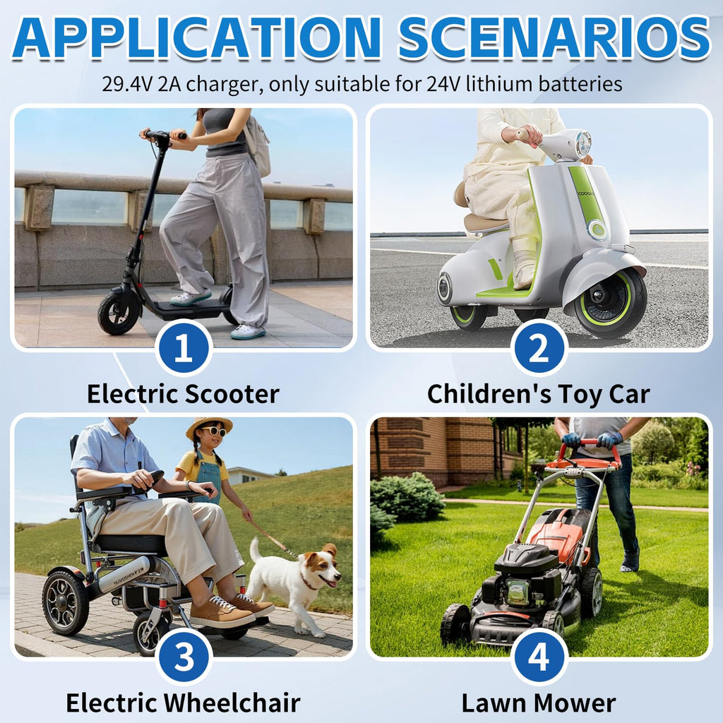 24V Lithium Battery Electric Scooter Charger U2957