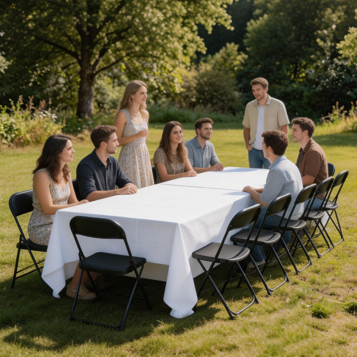 Plastic Folding Chairs Set of 10 T6712