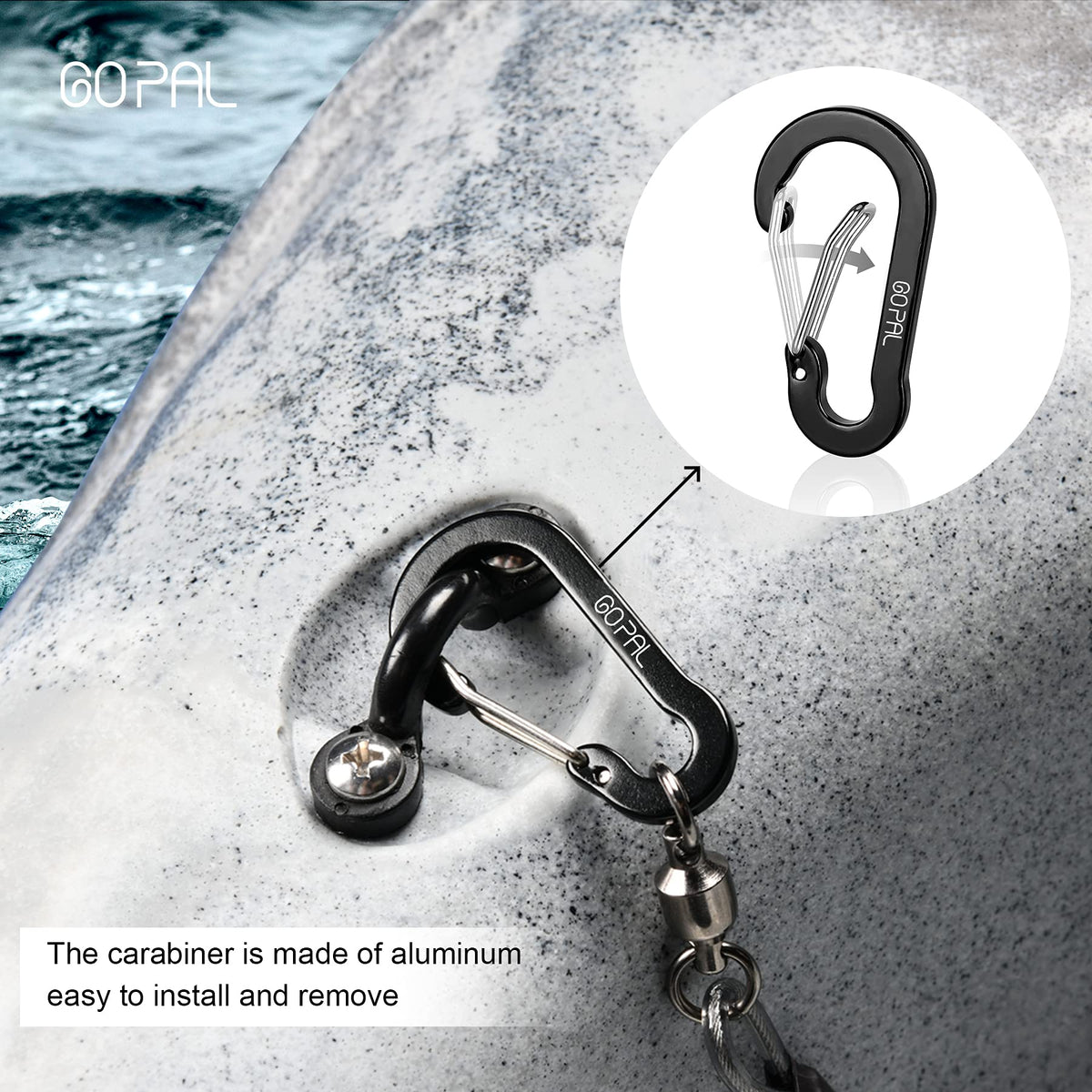 Heavy Duty Kayak Paddle Leash, Retractable Fishing Rod Tether, 2 Pack H93295