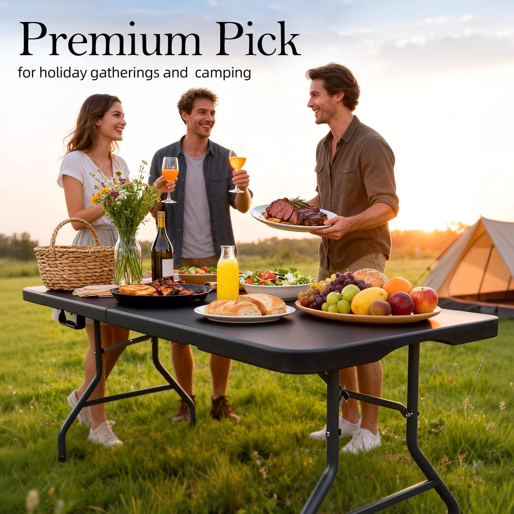 6FT Heavy Duty Foldable Plastic Table Z161812