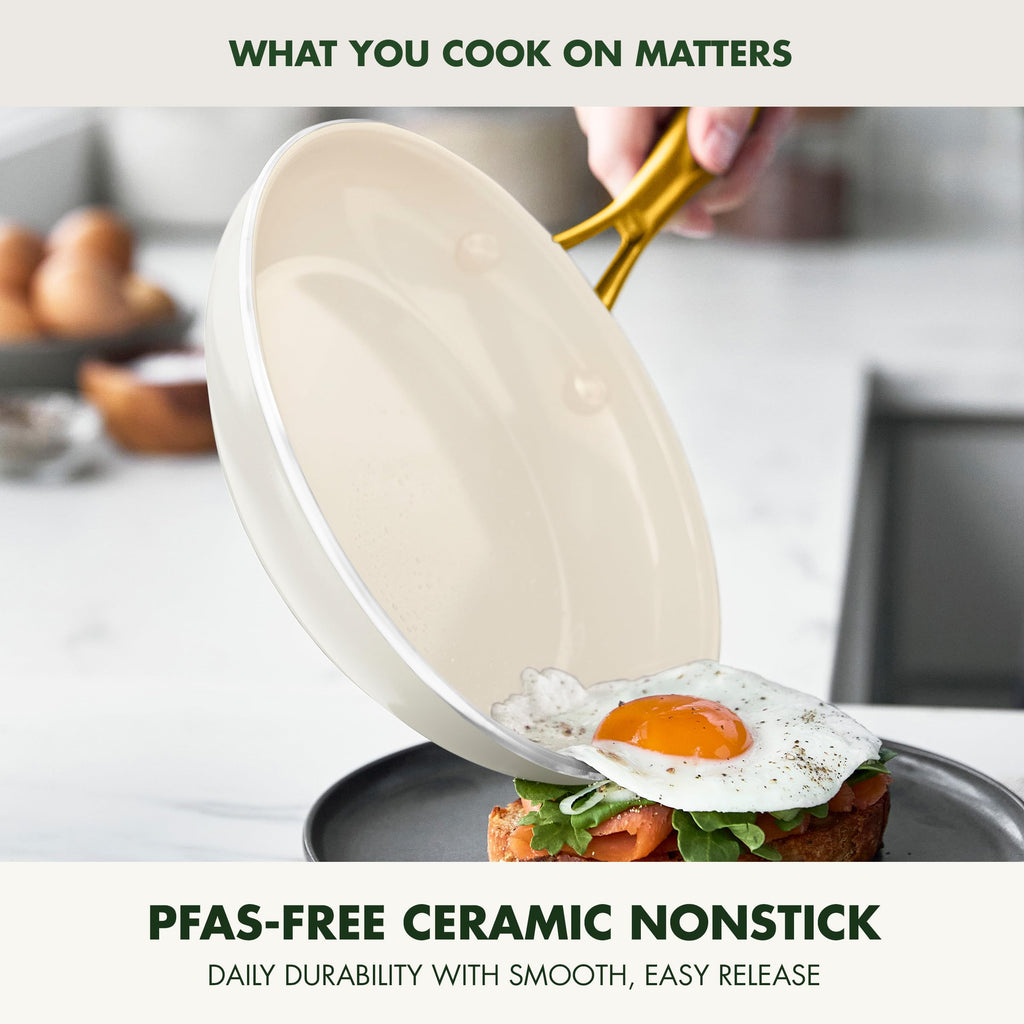 Nonstick Ceramic 2 Piece Frying Pan Skillet Set O751
