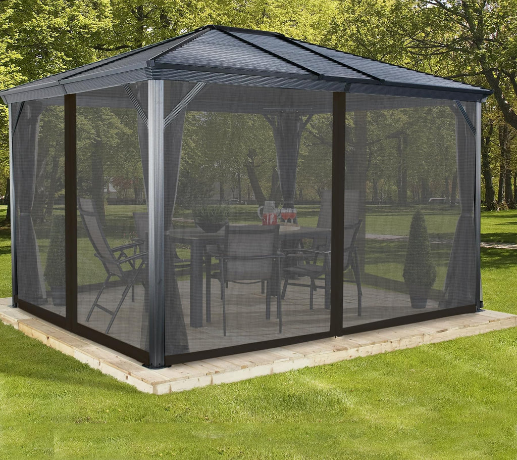 Black 10x10 FT Mosquito Netting Replacement C3345