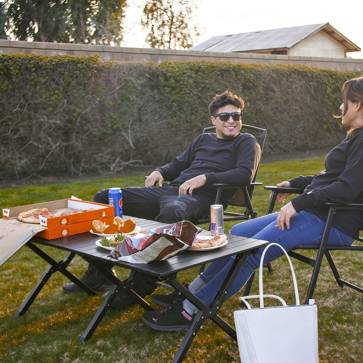 Folding Aluminum Camping Table with Carrying Bag K20051
