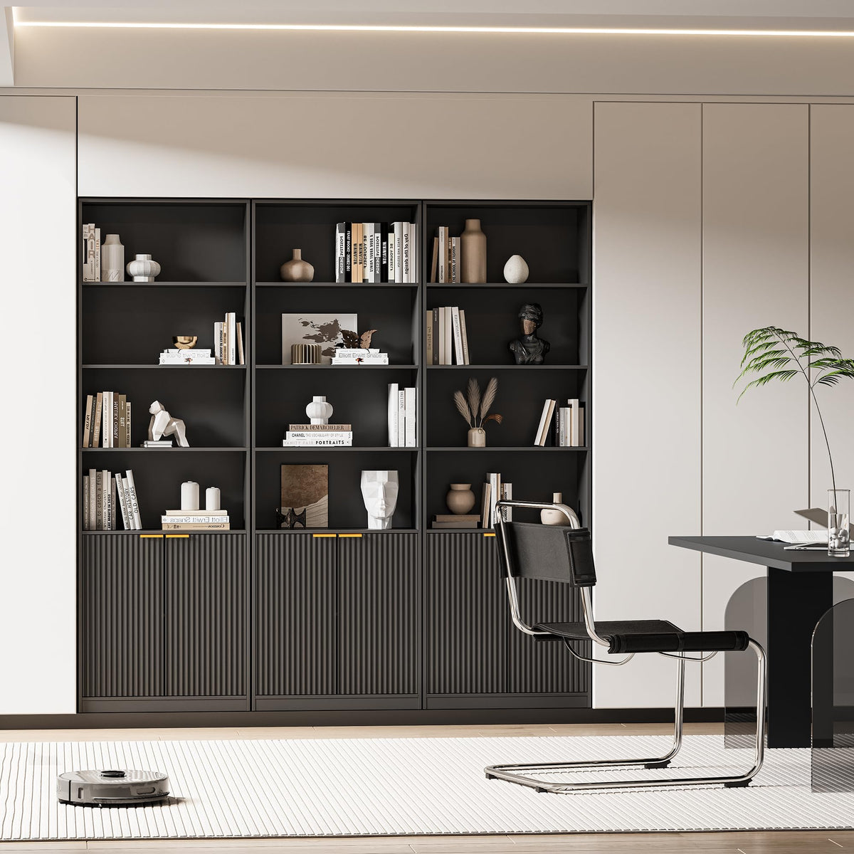 69" Tall 6 Shelf Bookcase with Doors P239
