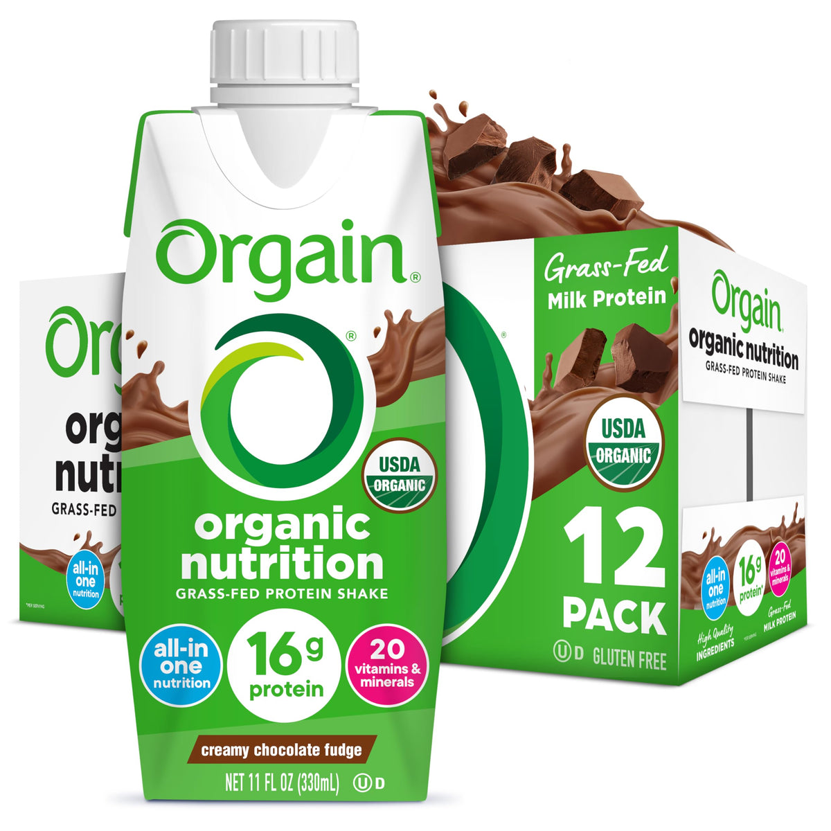 Organic Creamy Chocolate Fudge Shake 12 Pack C91255