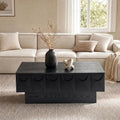 Black Coffee Table with Hidden Storage V651