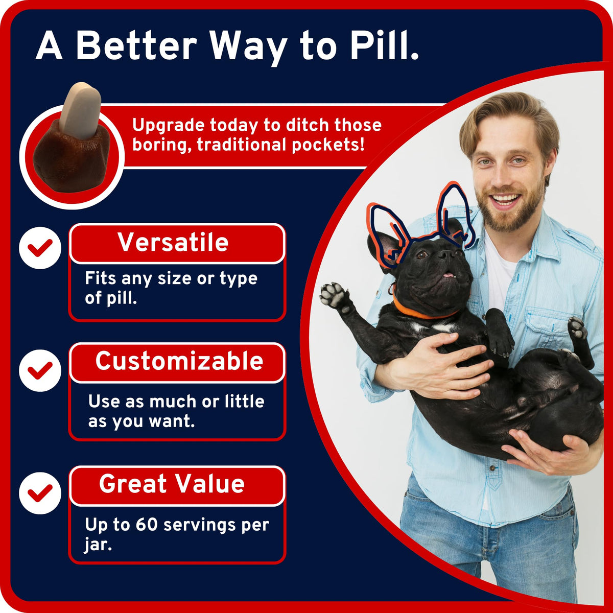 Hypoallergenic Pill Concealing Wrap for Dogs and Cats, 1 Pack I811