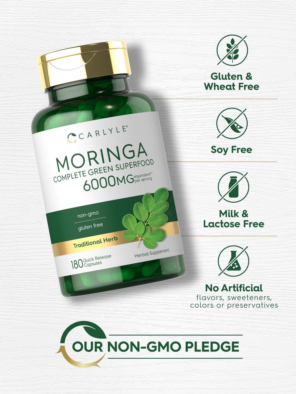 Moringa Oleifera Supplement 180 Capsules V562