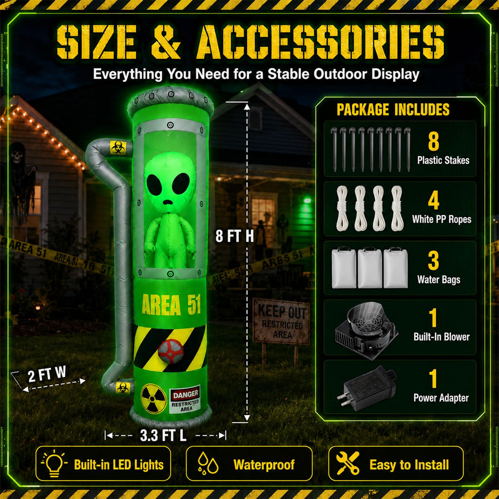 8FT Inflatable Outdoor Decoration with LEDs L76695