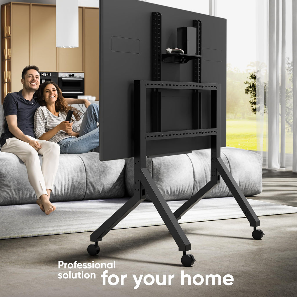 Mobile TV Stand on Wheels 70-110 Inch Black D692