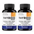 Thyroid Support with Selenium, Zinc, Iodine, L Tyrosine, Ashwagandha, 70 Count (Pack of 2) Q977067