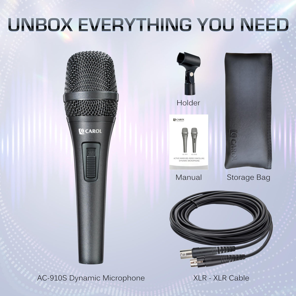 XLR Wired Dynamic Cardioid Vocal Microphone with Switch A21101