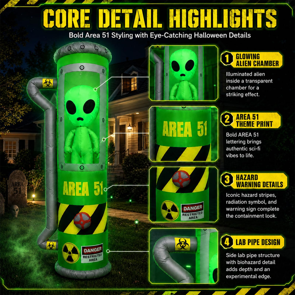 8FT Inflatable Outdoor Decoration with LEDs L76695